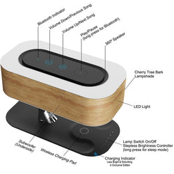 Miravique Tree Wireless Charger & Speaker Table Lamp