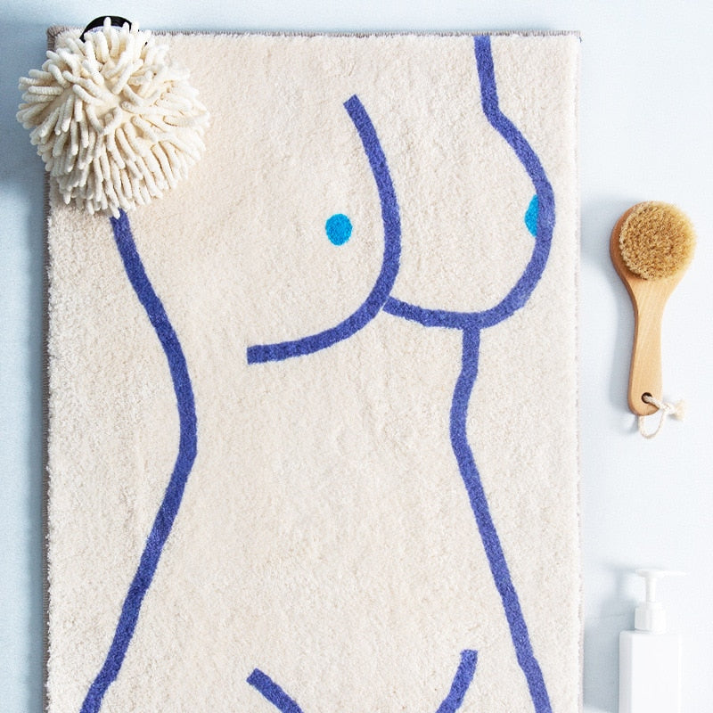 Human Doodle Anti-Slip Bath & Floor Mat