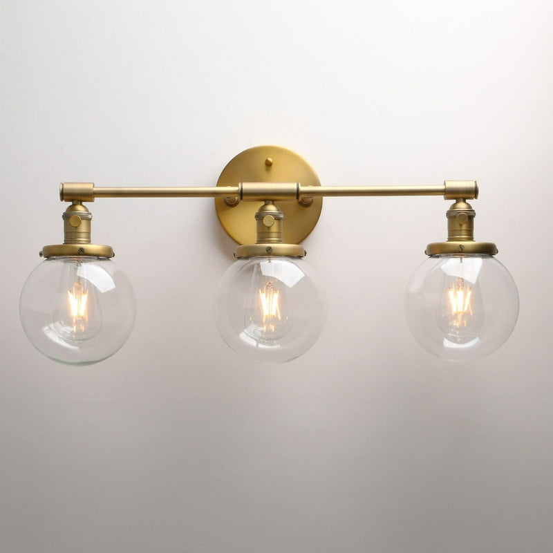 Miravique-Bulb Deacon Glass Globe Wall Sconce