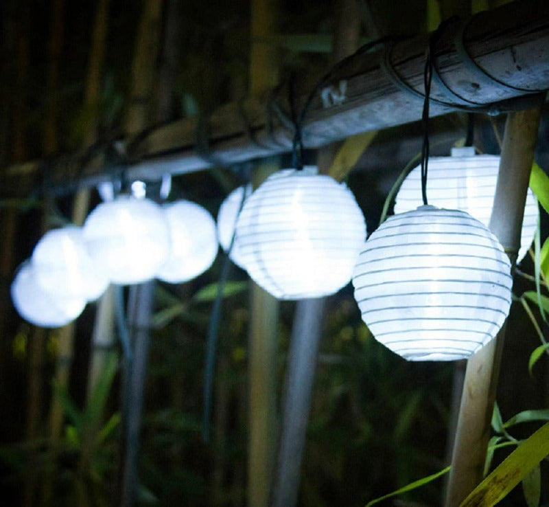 Miravique Powered Outdoor Lantern String Lights