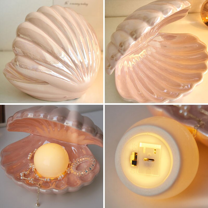 Ceramic Shell Table Lamp