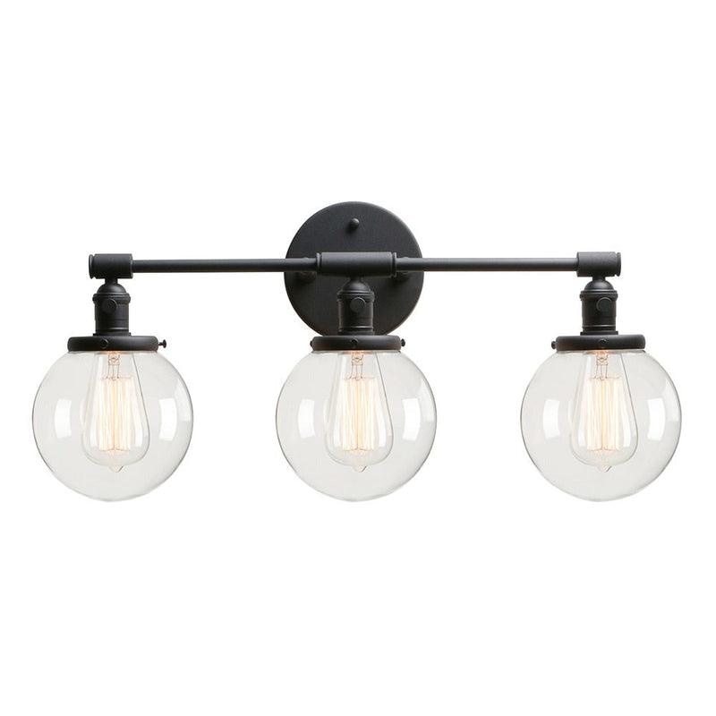 Miravique-Bulb Deacon Glass Globe Wall Sconce