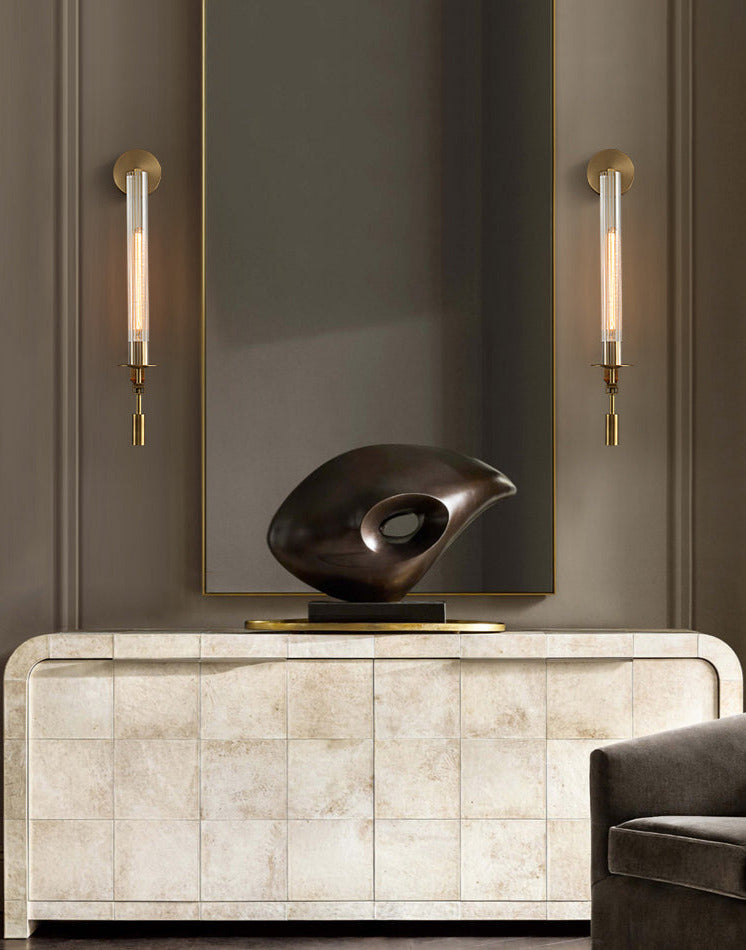 Miravique - Modern Fluted Glass Wall Sconce