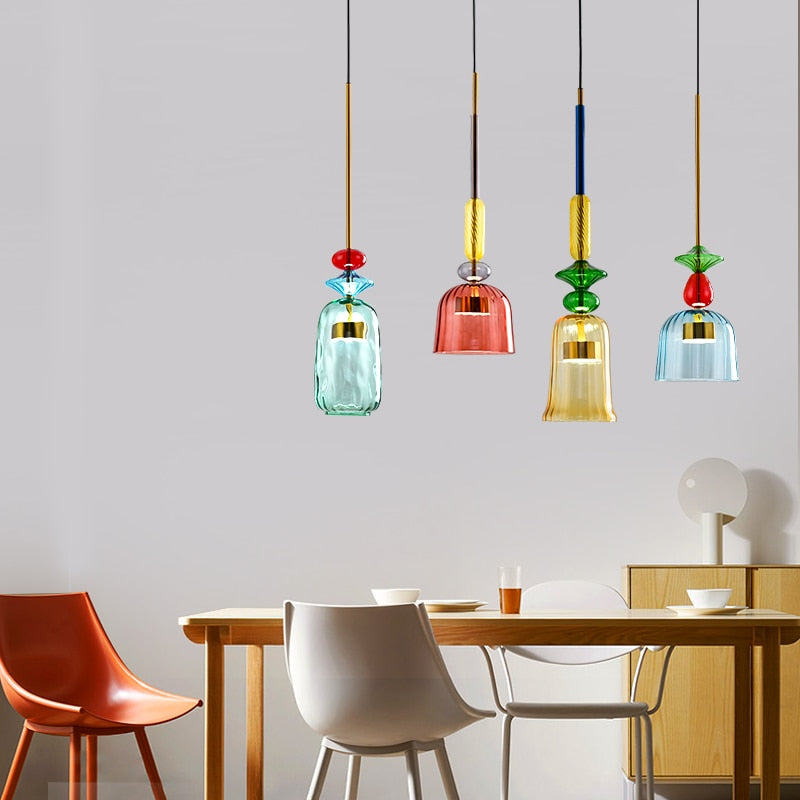 Miravique Glass Candy Pendant Lights