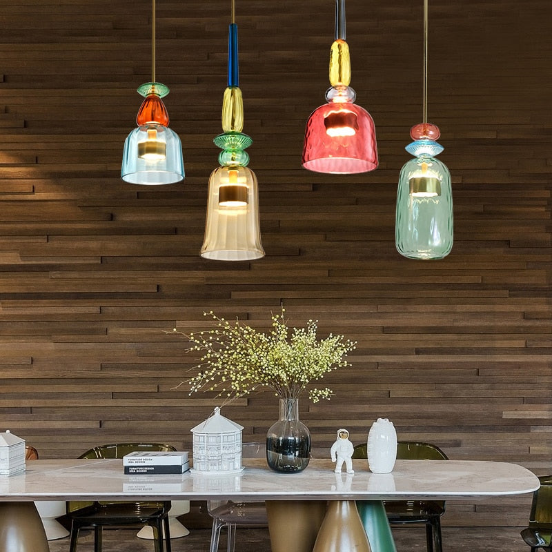 Miravique Glass Candy Pendant Lights