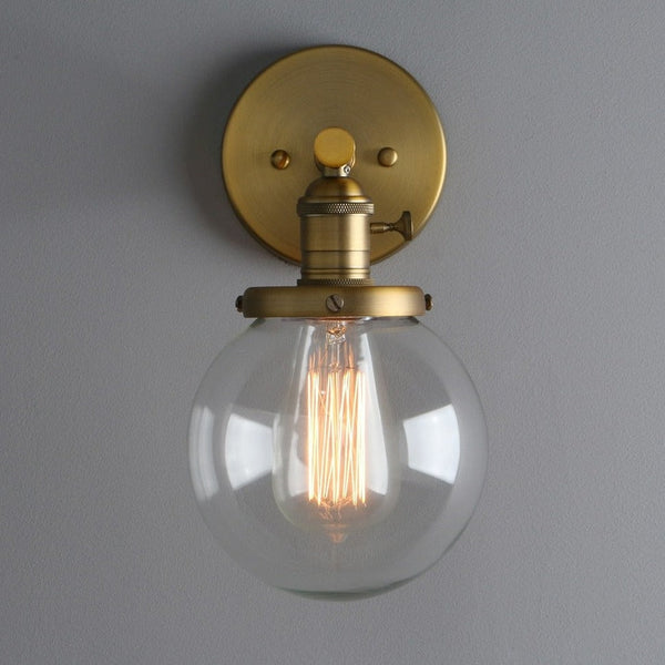 Miravique - Glass Globe Wall Sconce