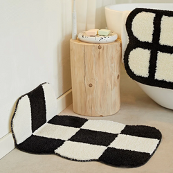 Soft Checkered Carpet Rug