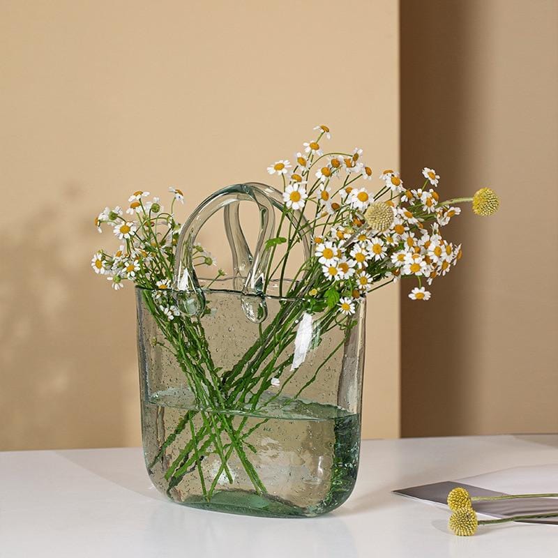 Glass Basket Vase