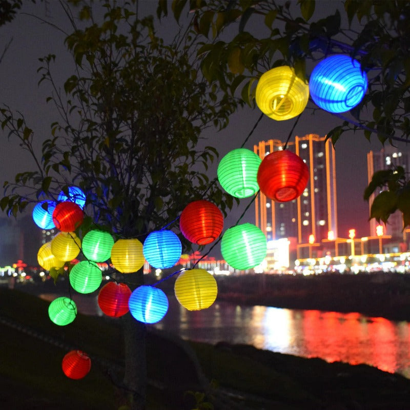 Miravique Powered Outdoor Lantern String Lights