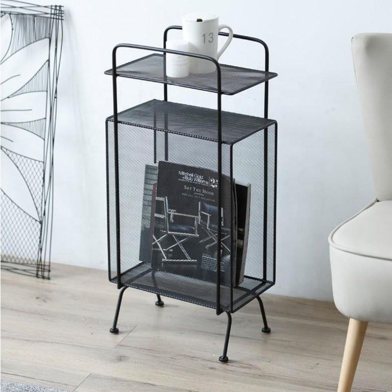 Miravique Metal Side Table and Magazine Rack