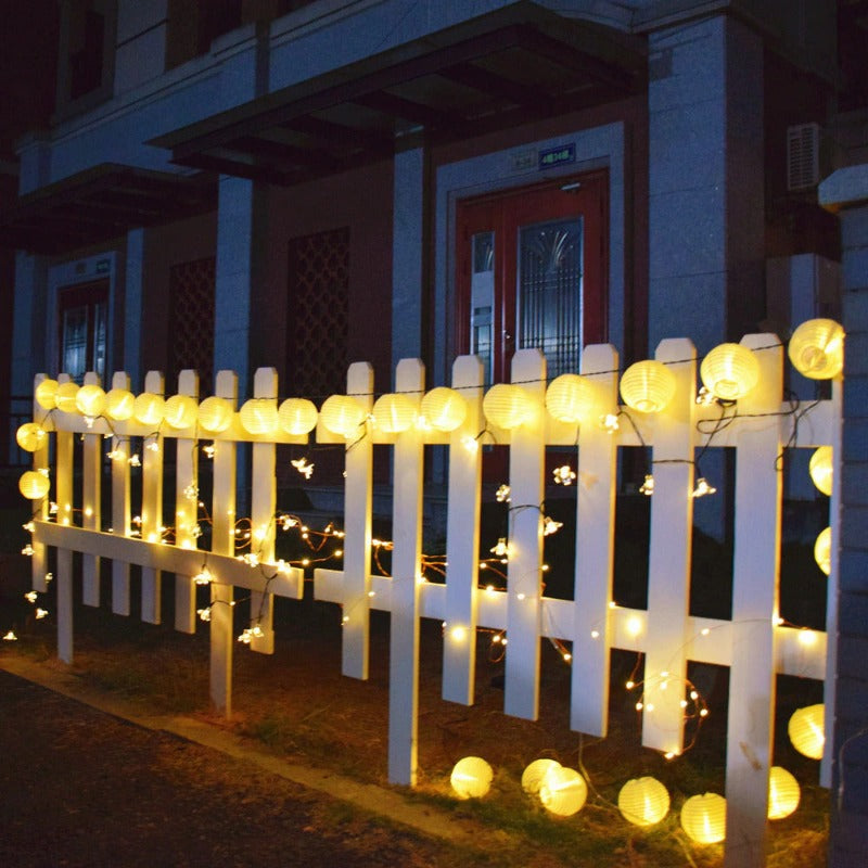 Miravique Powered Outdoor Lantern String Lights