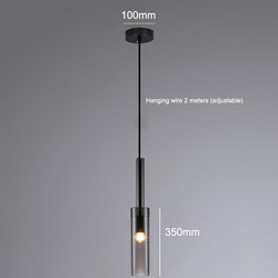 Miravique Cylindrical Glass Pendant Light