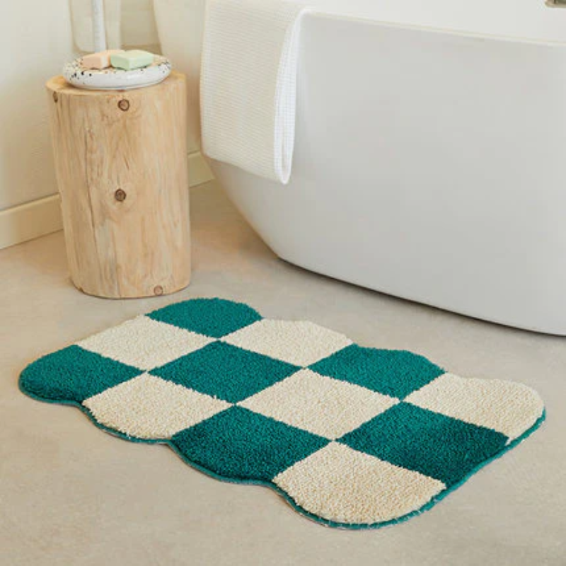 Soft Checkered Carpet Rug