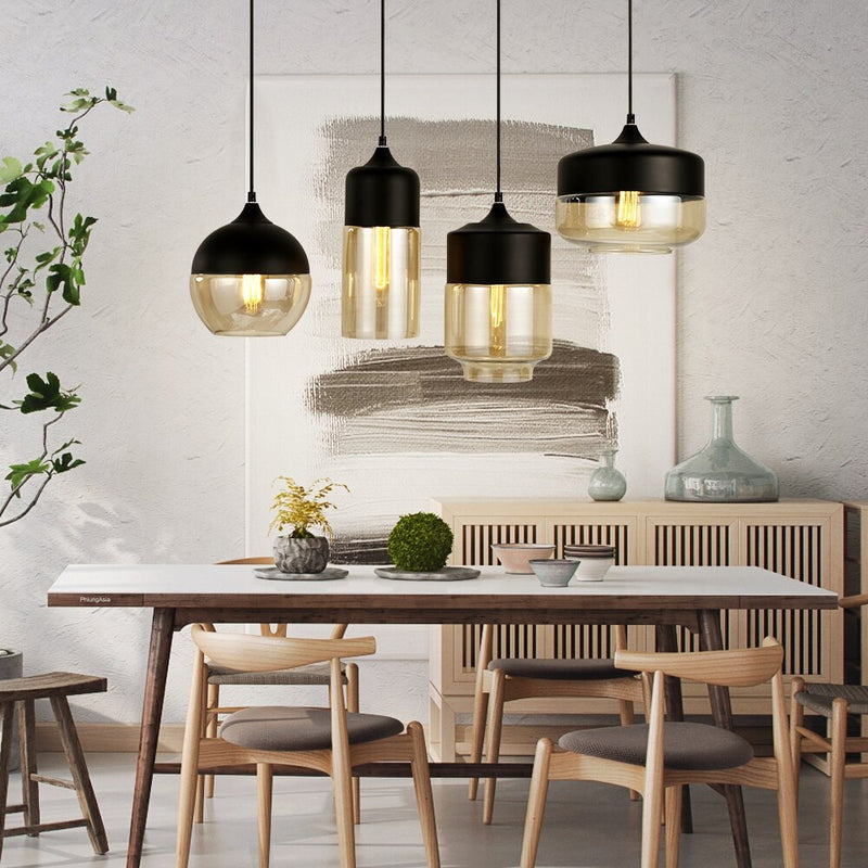 Miravique Combination Metal Glass Pendant Lights