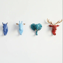 Stylish Animal Head Key Hook Wall Rack - Unique and Functional Key Holder