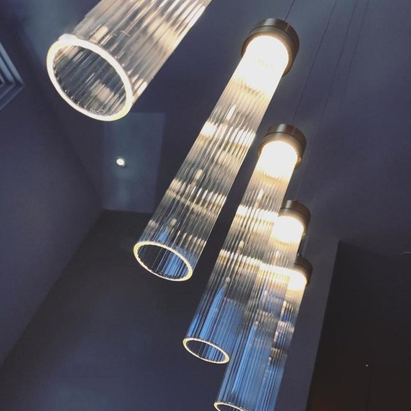 Ripple Drop Tube LED Pendant & Chandelier Light