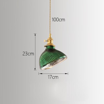 Miravique Minimalist Green Glass Pendant Light