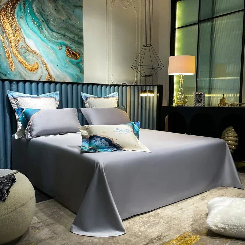 Luxurious All-Season Egyptian Cotton Duvet Cover Set - Whimsical Waters Collection