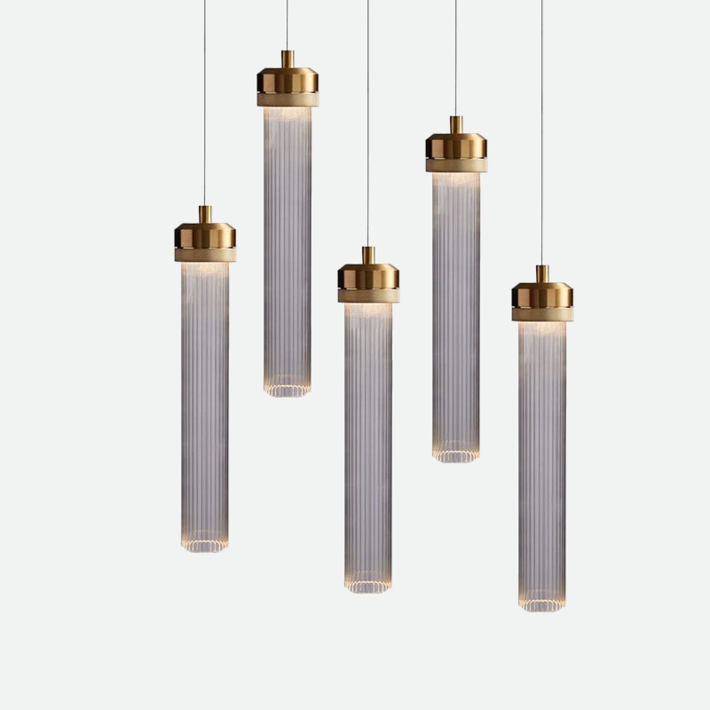 Ripple Drop Tube LED Pendant & Chandelier Light