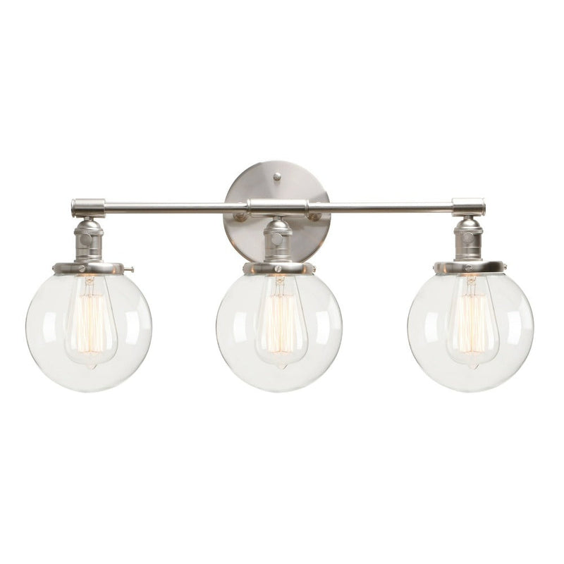 Miravique-Bulb Deacon Glass Globe Wall Sconce