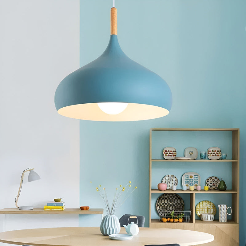 AluPastel Pendant Light - Lively LED Chandelier with One Head