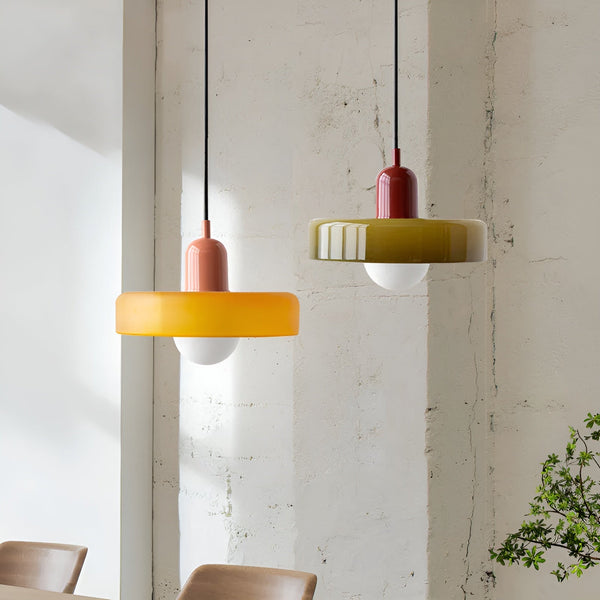 ChicChandelier - Adjustable and colorful hanging glass pendant lights