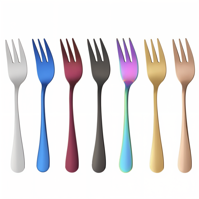 ChromaForks- 4/6-piece dessert fork sets- salad forks- stainless steel forks