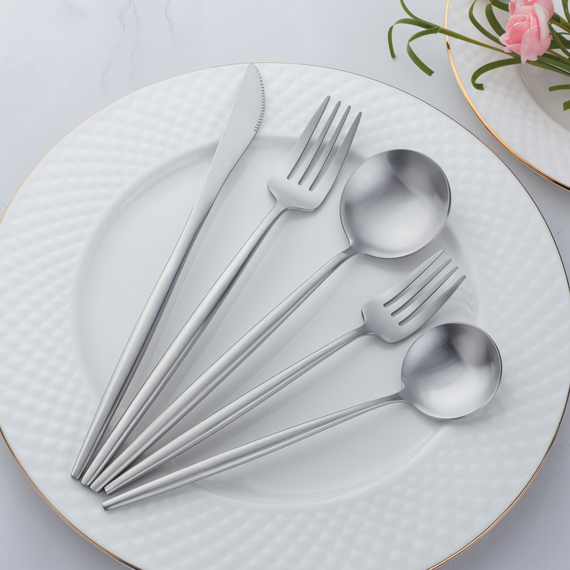 Thick cutlery set - 4-piece box set stainless steel cutlery