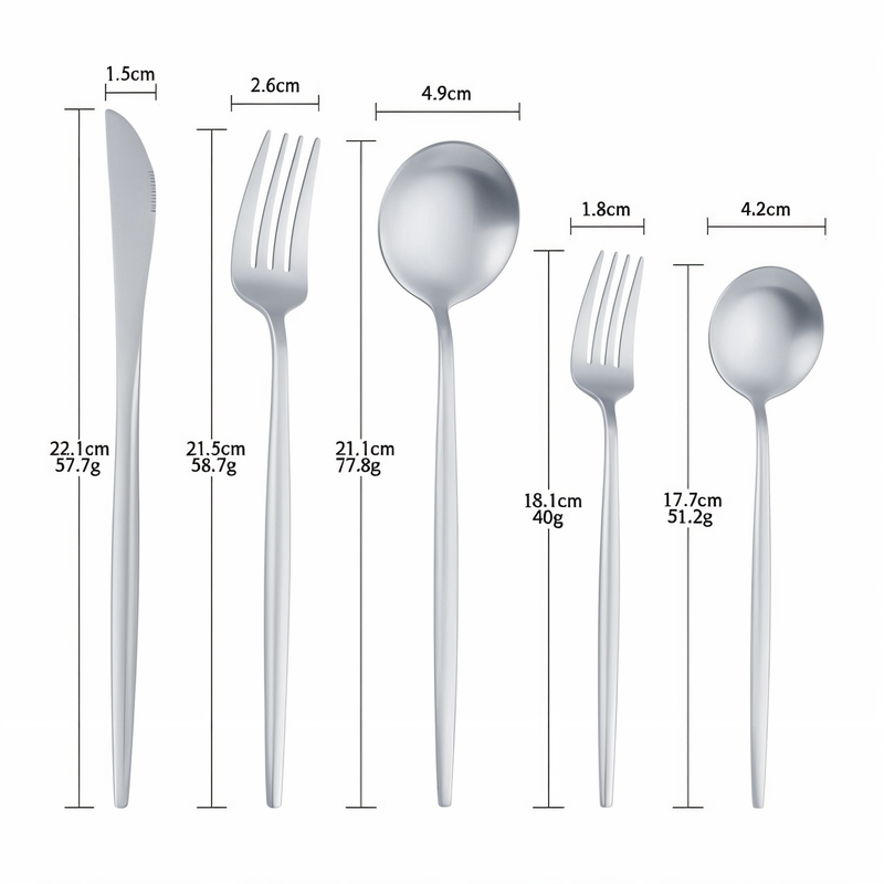 Thick cutlery set - 4-piece box set stainless steel cutlery