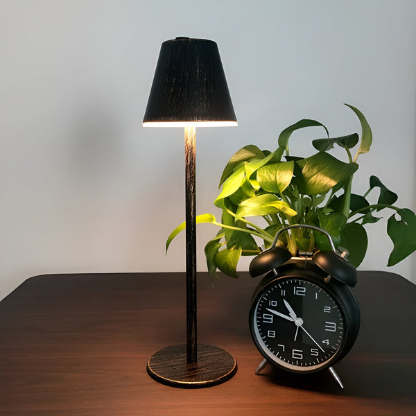 Modern table lamp - metal LED lamp with touch switch and USB connection