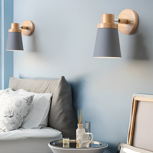 Eco-Chic Wall Light - Energy Efficient Wall Light Macaron made of Wood