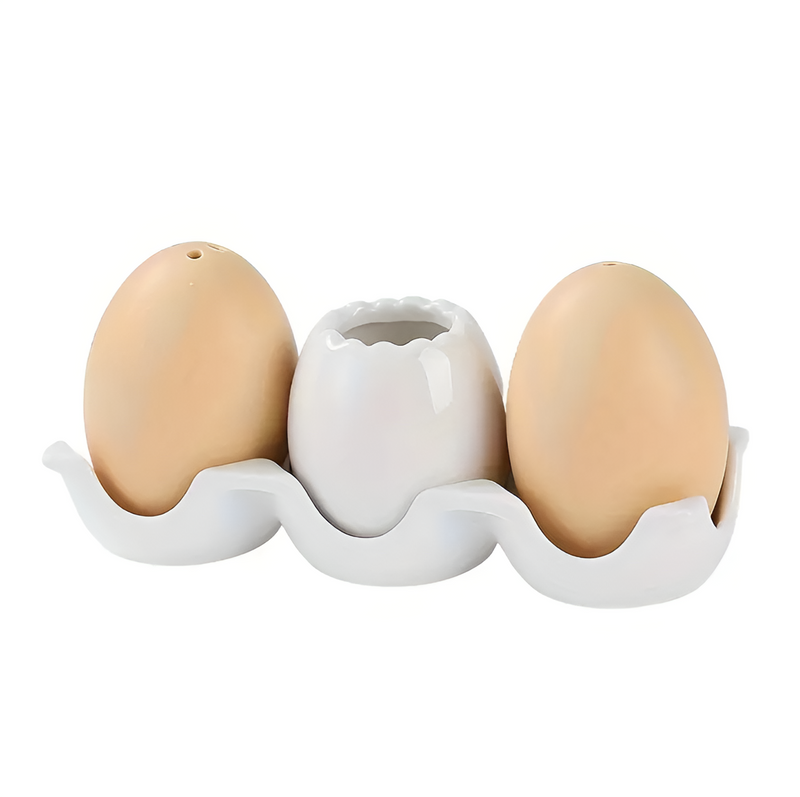 EggstraTrio - Ceramic Egg Spice Bottle Set