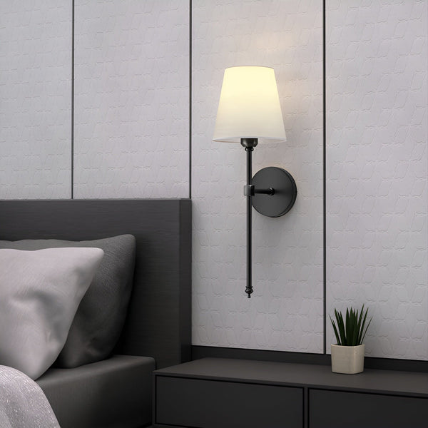 FabDuo WallLamp - Wall lamp made of metal with fabric cover