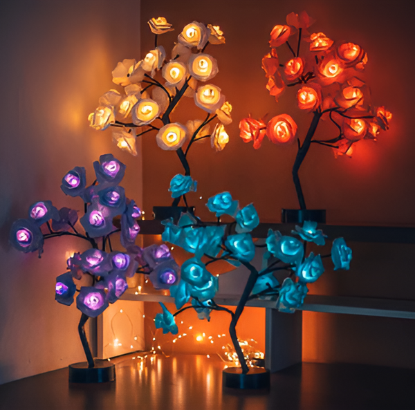 Rose Flower Tree - LED Night Light - Night Lamp