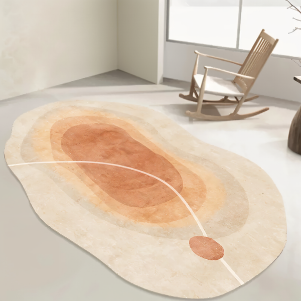 FancyFluff Rug - Living Room Rug - Irregular Shape Rug - Soft Rugs for Bedroom