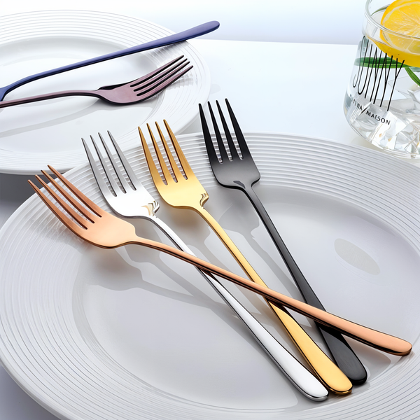 Fancy Fork Set - 4/6 Pieces Colorful Stainless Steel Fork