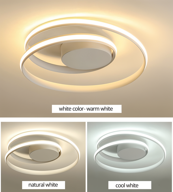 FancyWhirl Ceiling Light - Acrylic Mounting Spiral Ring