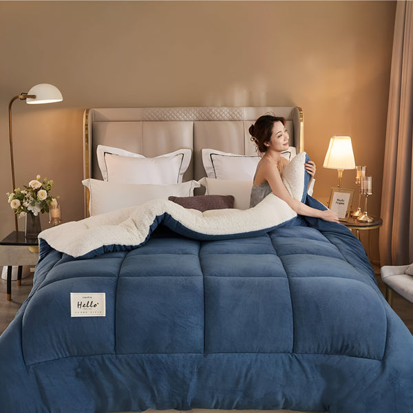 FleeceComforter - Fluffy reusable bedding for ultimate luxury and coziness in bed