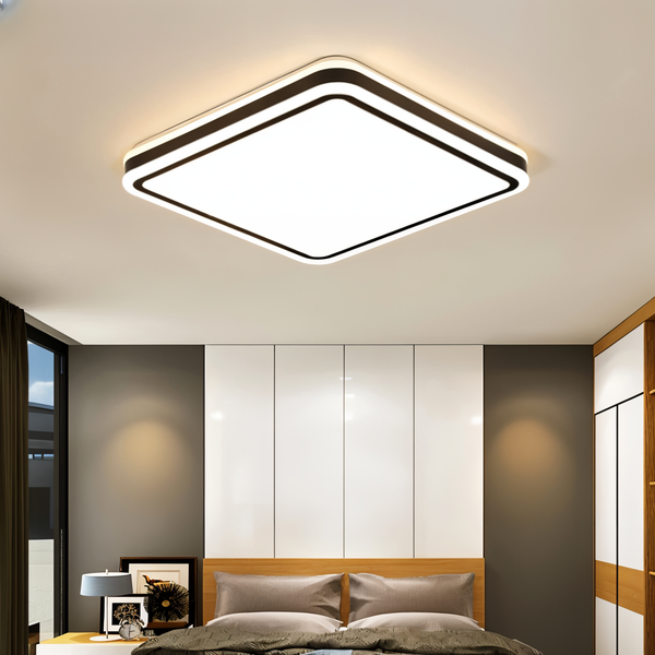 GeoBlack Ceiling Light - Square LED Lights for the Ceiling - Geometric Recessed Ceiling Lights