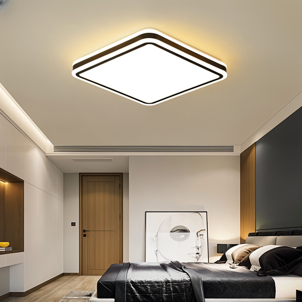 GeoBlack Ceiling Light - Square LED Lights for the Ceiling - Geometric Recessed Ceiling Lights