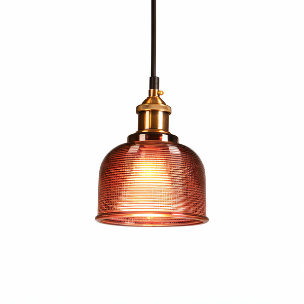 Glossy Bell Pendant Light - Colorful Retro Glass Pendant Light - Modern Hanging Lamp