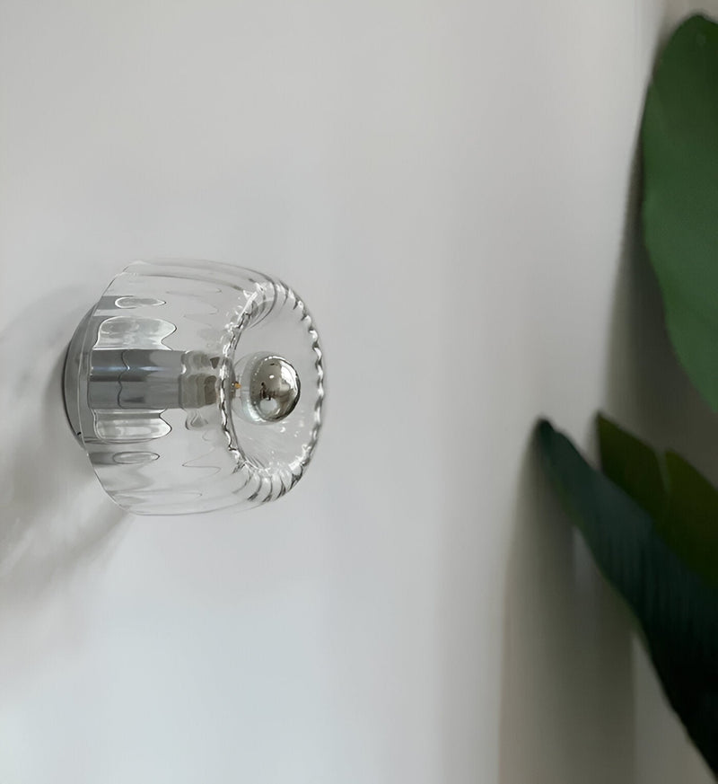 KnobRay Wall Light - Ribbed Glass Wall Light - Bauhaus Wall Lamp