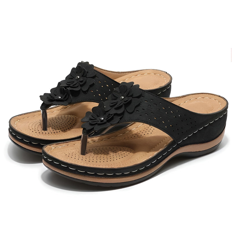 Lia - Women's sandals for summer - Nanofoam sole & non-slip wedge sandals