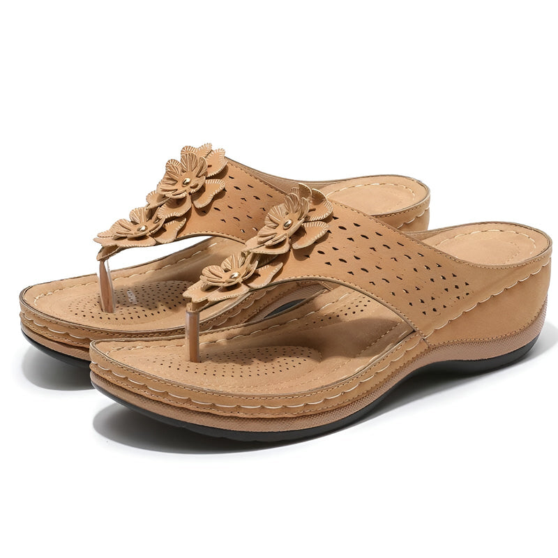 Lia - Women's sandals for summer - Nanofoam sole & non-slip wedge sandals