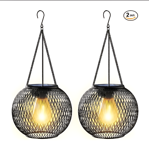 Lumentalic Solar Lamp - Waterproof Hanging Lights Set - Solar Lamp for Hanging