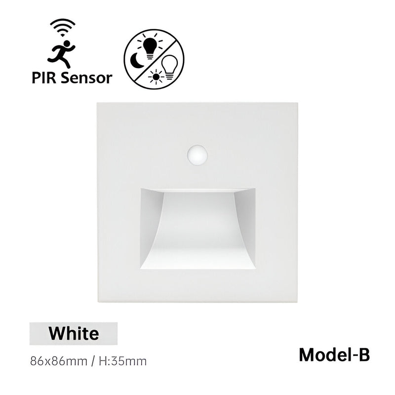 LumiStep Wall Light - Recessed Motion Sensor Stair Wall Lighting