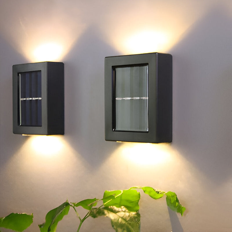 LumiSun Solar Wall Light - Solar-powered Outdoor Lamp with Two Beams