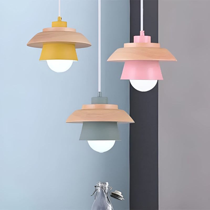 LuminLoft Ceiling Lights - Minimalistic Macaron Pendant Lamps made of Wood