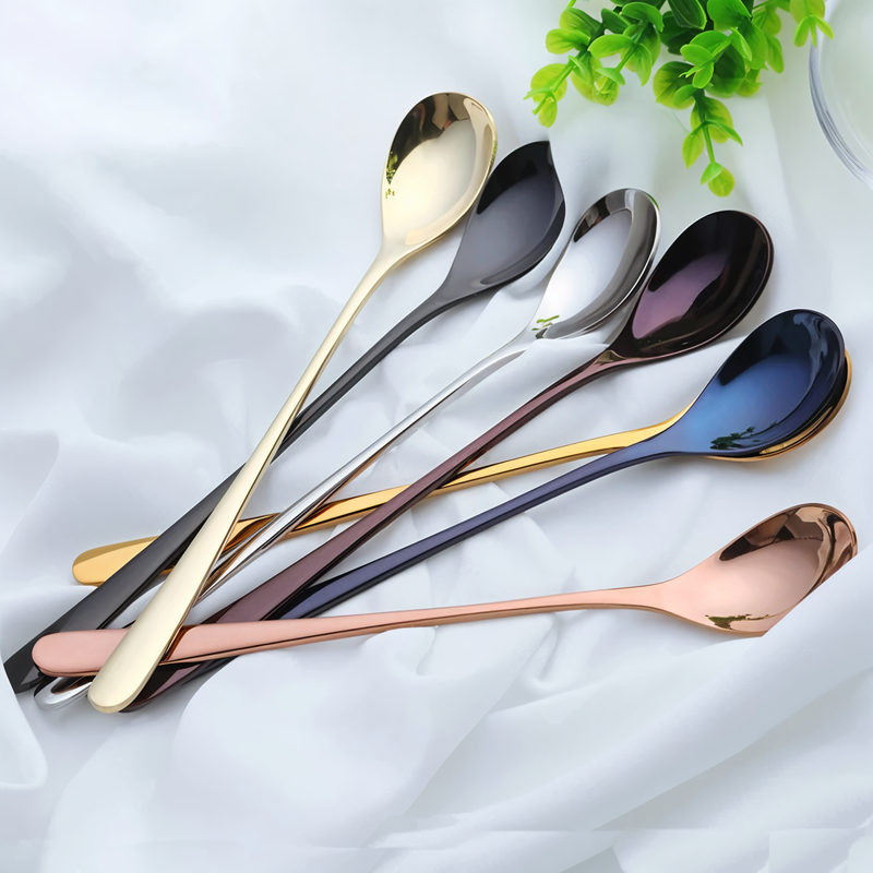 Luxury Dessert Spoon - 4/6 Piece Set Long-Handled Spoons