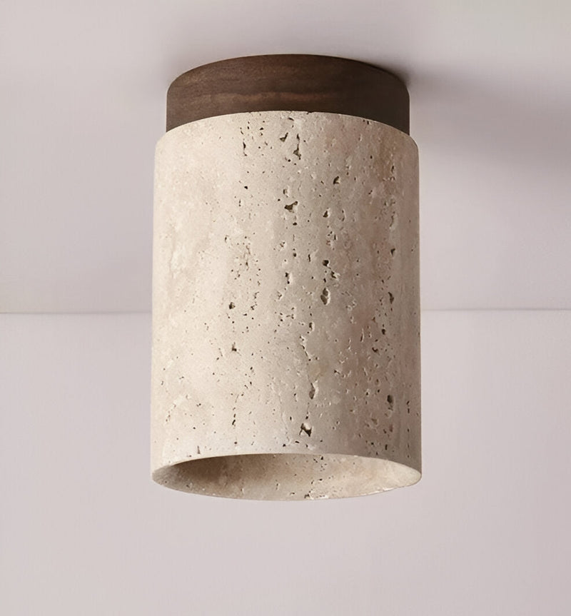 MarWood Ceiling Light - Travertine Ceiling Light - Flush Mount Spotlight